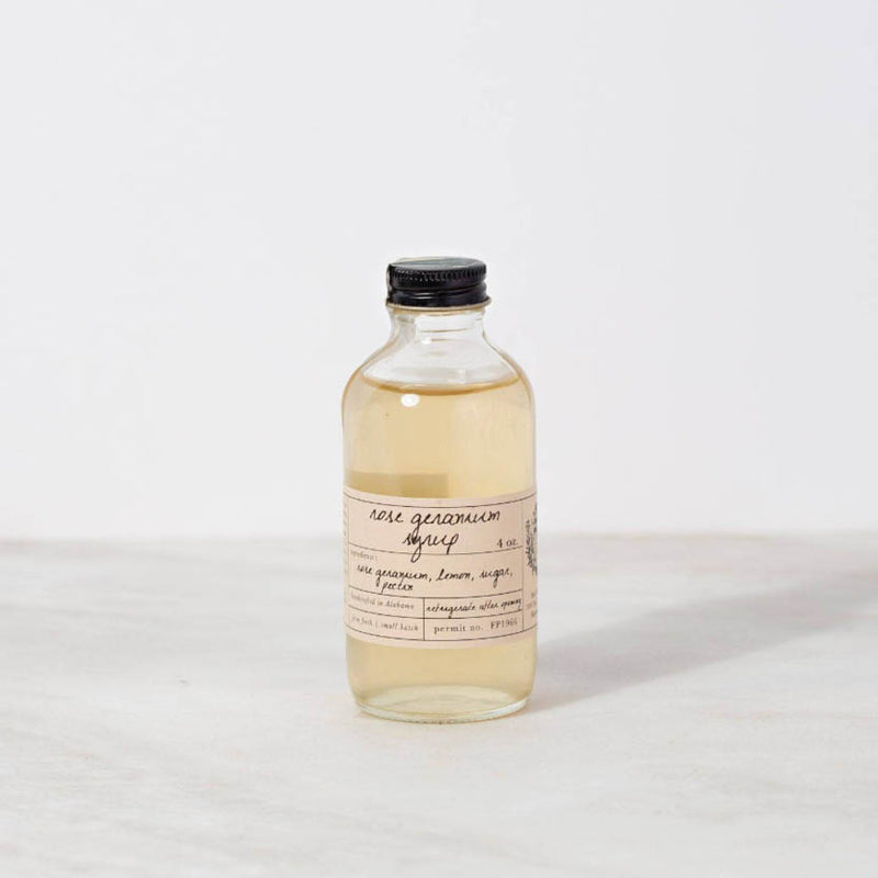 Rose Geranium Syrup - Stone Hollow Farmstead