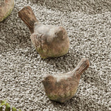 Weathered Garden Birds Set stone hollow farmstead