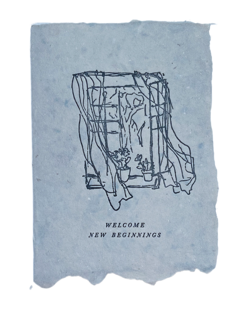 Welcome New Beginnings | Note Card - Stone Hollow Farmstead
