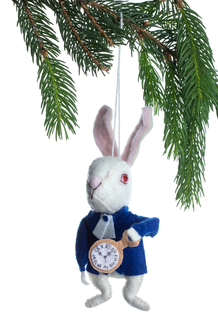 White Rabbit | Holiday Ornament - Stone Hollow Farmstead