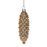 Stone Hollow Farmstead – Slender Pinecone Ornament, 5" – Gold