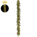 Lighted Ontario Mixed Pine Garland, Stone Hollow Farmstead