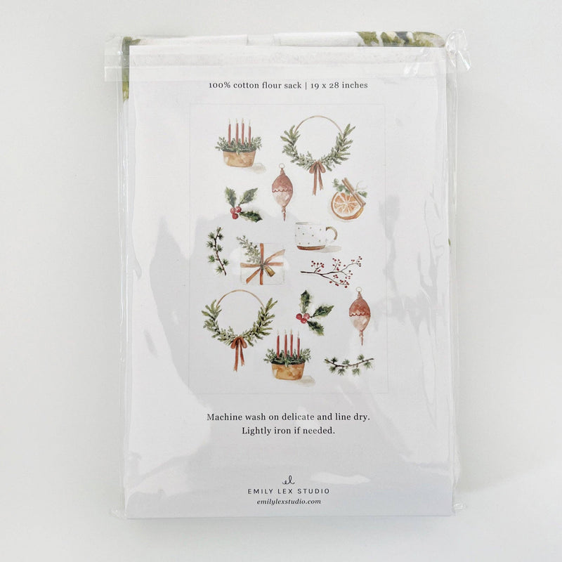 Yuletide Tea Towel - Stone Hollow Farmstead