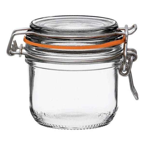 200ml Tapered French Glass Preserving Jar W Airtight Rubber - Stone Hollow Farmstead