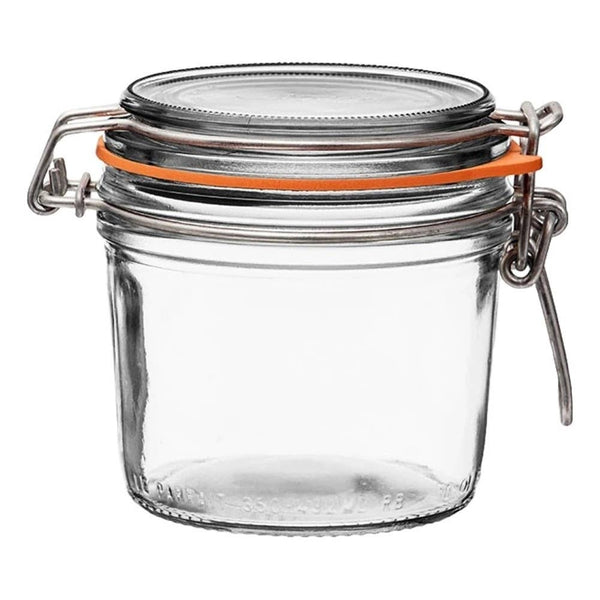 350ml Tapered French Glass Preserving Jar W Airtight Rubber - Stone Hollow Farmstead