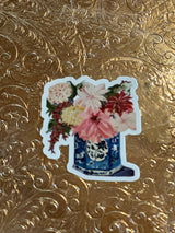 Delft Floral Sticker