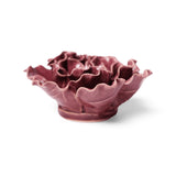 Purple Lettuce Ceramic Wall Flower side view at Stone Hollow Farmstead