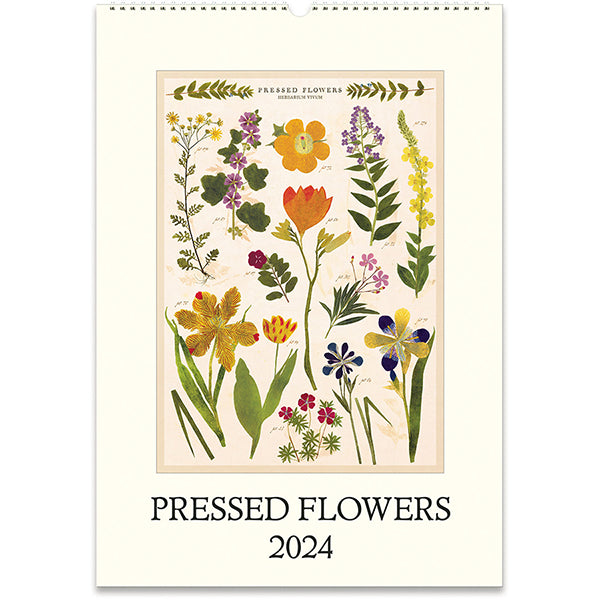 Vintage Wall Calendar  Pressed Flowers  Stone Hollow Farmstead