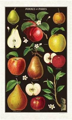 Natural Cotton Tea Towel | Apples & Pears - Stone Hollow Farmstead