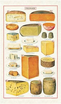 Natural Cotton Tea Towel | Cheese - Stone Hollow Farmstead