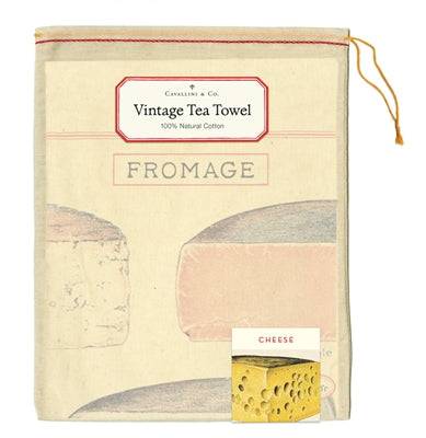 Natural Cotton Tea Towel | Cheese - Stone Hollow Farmstead
