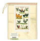 Natural Cotton Tea Towel | Chickens - Stone Hollow Farmstead