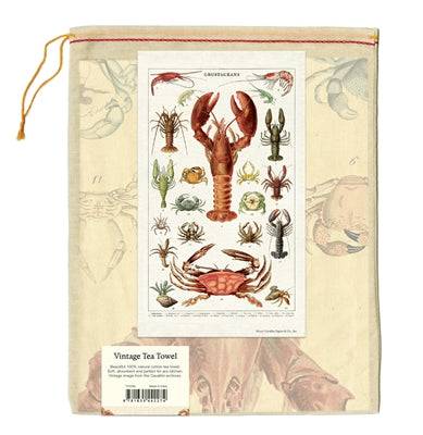 Natural Cotton Tea Towel | Crustaceans - Stone Hollow Farmstead