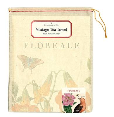 Natural Cotton Tea Towel | Floreale - Stone Hollow Farmstead