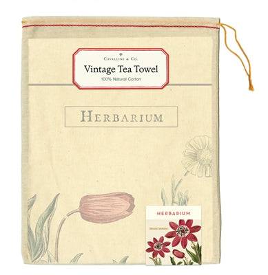 Natural Cotton Tea Towel | Herbarium - Stone Hollow Farmstead