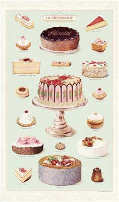 Natural Cotton Tea Towel | La Patisserie - Stone Hollow Farmstead