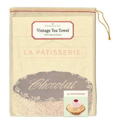 Natural Cotton Tea Towel | La Patisserie - Stone Hollow Farmstead