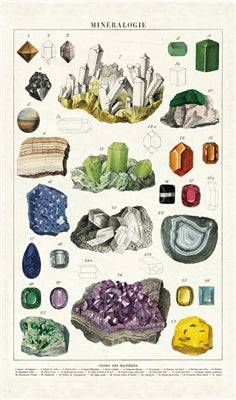 Natural Cotton Tea Towel | Mineralogy - Stone Hollow Farmstead