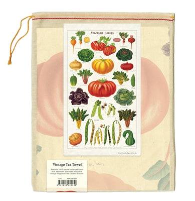 Natural Cotton Tea Towel | Vegetable Garden - Stone Hollow Farmstead