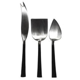 modern cheese serving set stone hollow farmstead stainless steel and matte black finish hostess gift