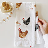 chickens tea towel Emily lex studio stone hollow farmstead 