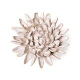 Ivory Chrysanthemum Ceramic Wall Flower front view at Stone Hollow Farmstead