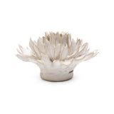 Ivory Spider Mum Ceramic Wall Flower side view at Stone Hollow Farmstead
