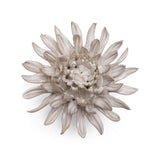 Ivory Spider Mum Ceramic Wall Flower front view at Stone Hollow Farmstead