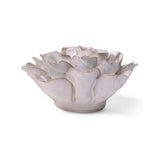 Ivory Comanche Peony Ceramic Wall Flower side view at Stone Hollow Farmstead