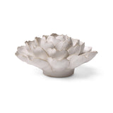 Ivory Empire Cabbage Flower Ceramic Wall Flower side view at Stone Hollow Farmstead
