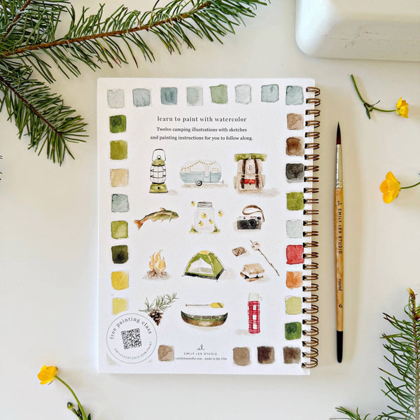 Camping Watercolor Workbook - Stone Hollow Farmstead
