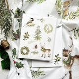 Evergreen Christmas Tea Towel - Stone Hollow Farmstead