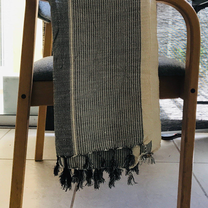 Grey & Beige Turkish Towel - Stone Hollow Farmstead