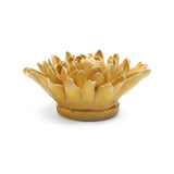 Buttercup Yellow Chrysanthemum Ceramic Wall Flower side view at Stone Hollow Farmstead