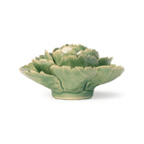 Jade Green English Rose Ceramic Wall Flower side view at Stone Hollow Farmstead