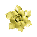 Chartreuse Columbine Ceramic Wall Flower front view at Stone Hollow Farmstead
