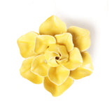 Buttercup Yellow Daffodil Ceramic Wall Flower front view at Stone Hollow Farmstead