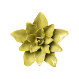 Chartreuse Tiger Lily Ceramic Wall Flower front view at Stone Hollow Farmstead