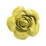 Chartreuse Elegance Ranunculus Ceramic Wall Flower front view at Stone Hollow Farmstead