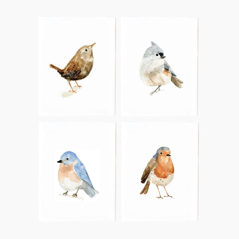 Emily Lex watercolor assorted bird notecard, single card with envelope
