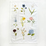 Garden flowers tea towel - Stone Hollow Farmstead