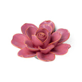 Blush Pink Tahitian Gardenia Ceramic Wall Flower side view at Stone Hollow Farmstead