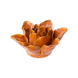 Burnt Orange Stargazer Lily Ceramic Wall Flower side view at Stone Hollow Farmstead