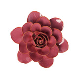 Blush Pink Begonia Ceramic Wall Flower front view at Stone Hollow Farmstead