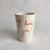 'I Love You' Ceramic Cup - Stone Hollow Farmstead