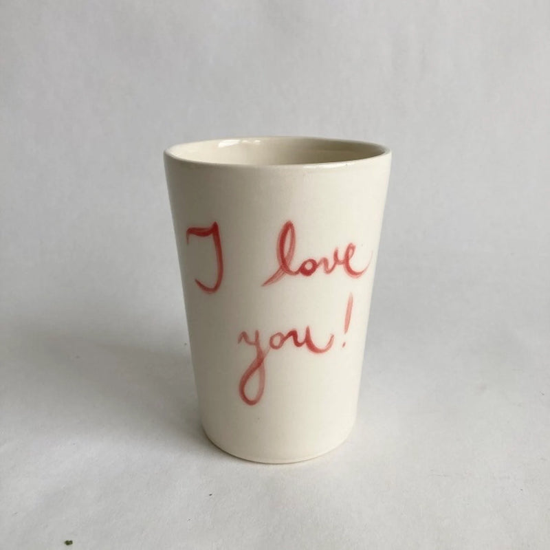 'I Love You' Ceramic Cup - Stone Hollow Farmstead