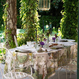 Italian Bunny Garden Tablecloth Tessitura Toscana Telerie Stone Hollow Farmstead