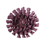 Violet Blue Cornel Dahlia Ceramic Wall Flower front view at Stone Hollow Farmstead