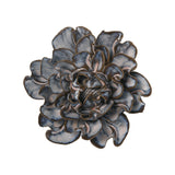 Blue Brown Hawthorn Ceramic Wall Flower front view at Stone Hollow Farmstead