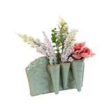 Lotus Ceramic Bud Vase Green 3 Tube at Stone Hollow Farmstead